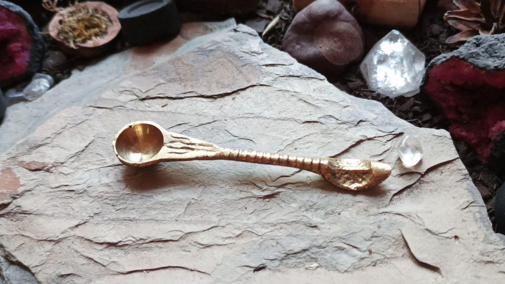 Räucherlöffel Weissmetal 9 cm